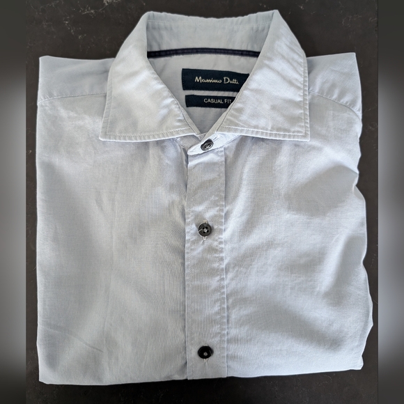 Massimo Dutti Light Blue Shirt L - Picture 4 of 7